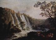 Jacob Philipp Hackert Villa des Maecenas mit den Wasserfallen in Tivoli oil